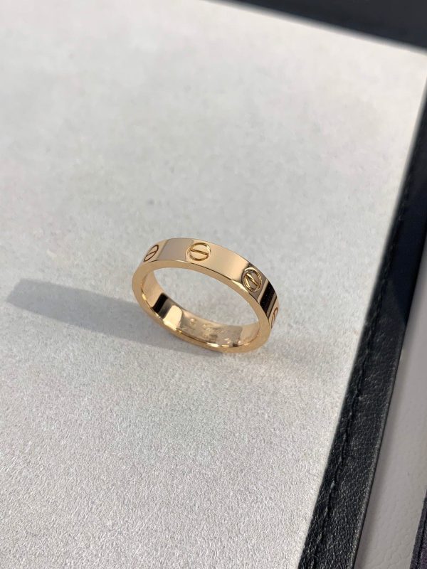 18K Love Wedding 4mm Ring - 图片 5
