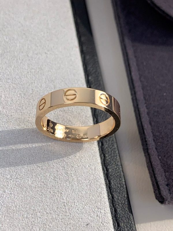 18K Love Wedding 4mm Ring - 图片 7