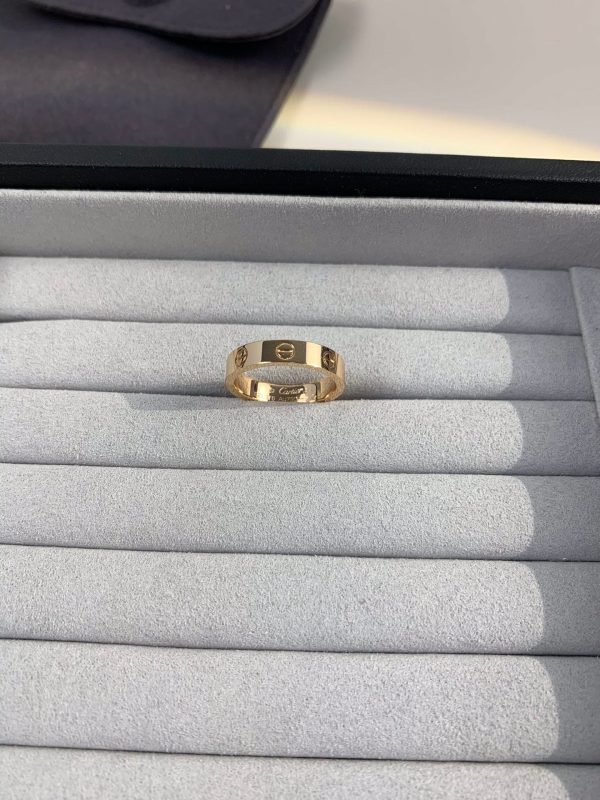 18K Love Wedding 4mm Ring - 图片 9