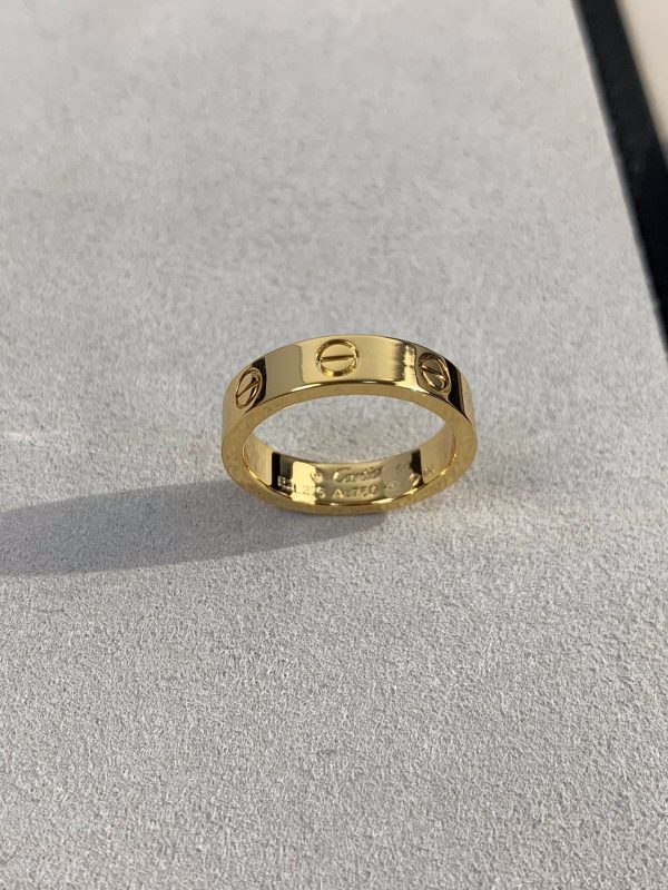 18K Love Wedding 4mm Ring - 图片 3