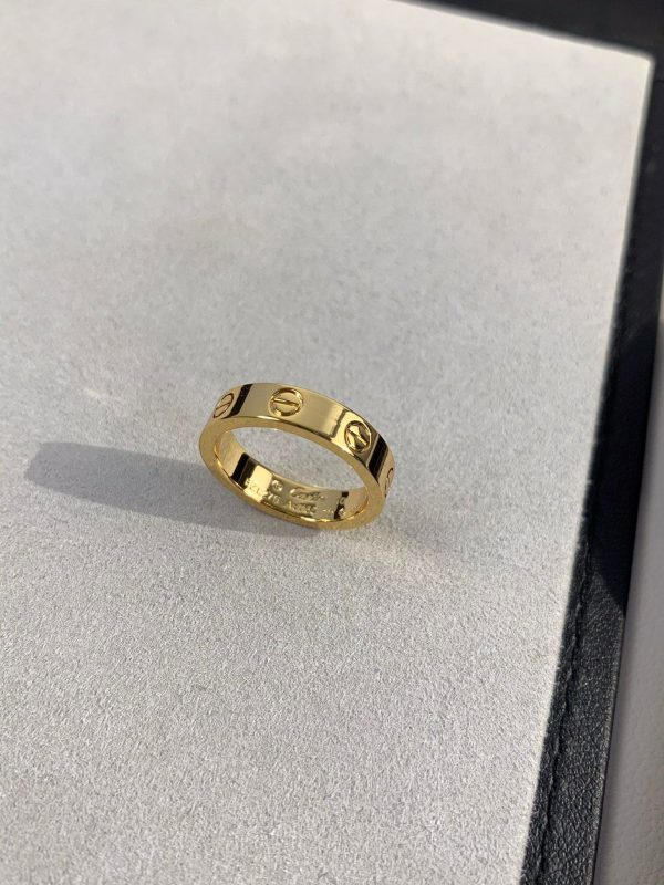 18K Love Wedding 4mm Ring - 图片 4