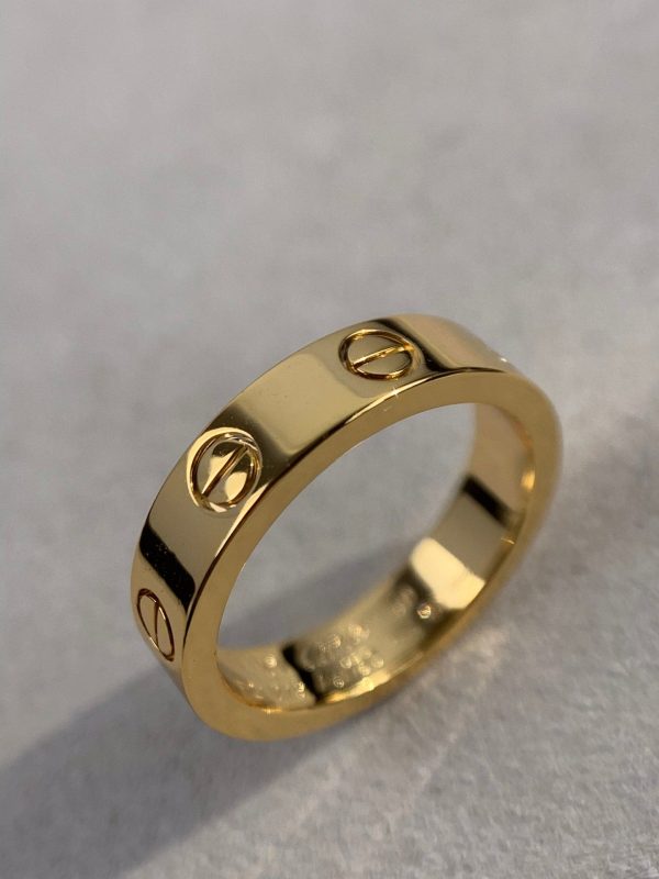 18K Love Wedding 4mm Ring - 图片 5