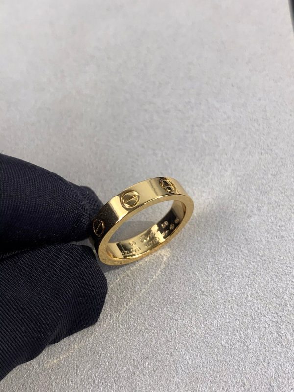 18K Love Wedding 4mm Ring - 图片 6