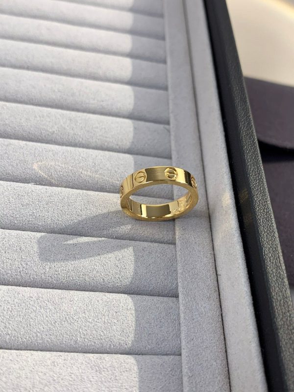 18K Love Wedding 4mm Ring - 图片 7