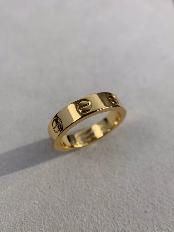 18K Love Wedding 4mm Ring - 图片 8