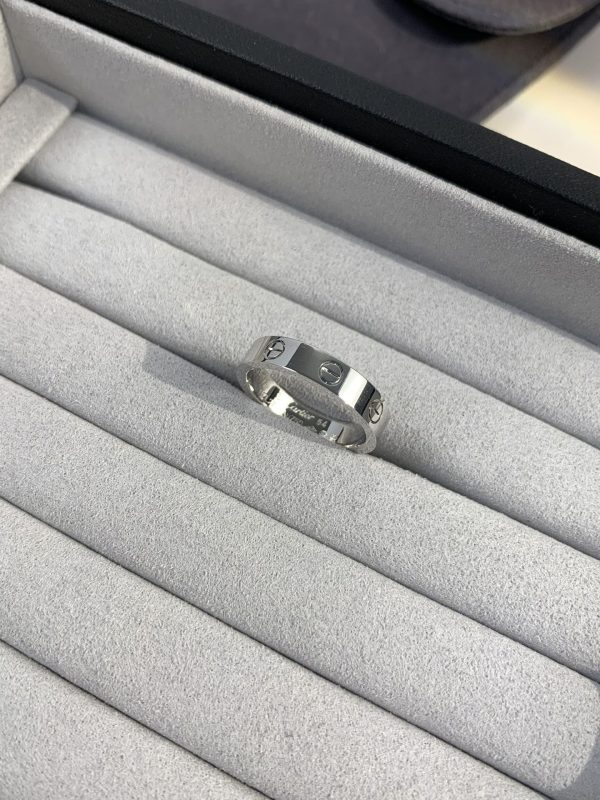 18K Love Wedding 4mm Ring - 图片 6