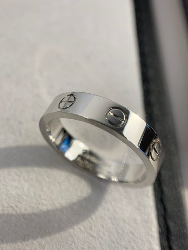 18K Love Wedding 4mm Ring - 图片 7