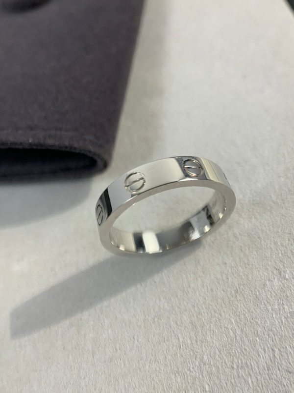 18K Love Wedding 4mm Ring - 图片 3