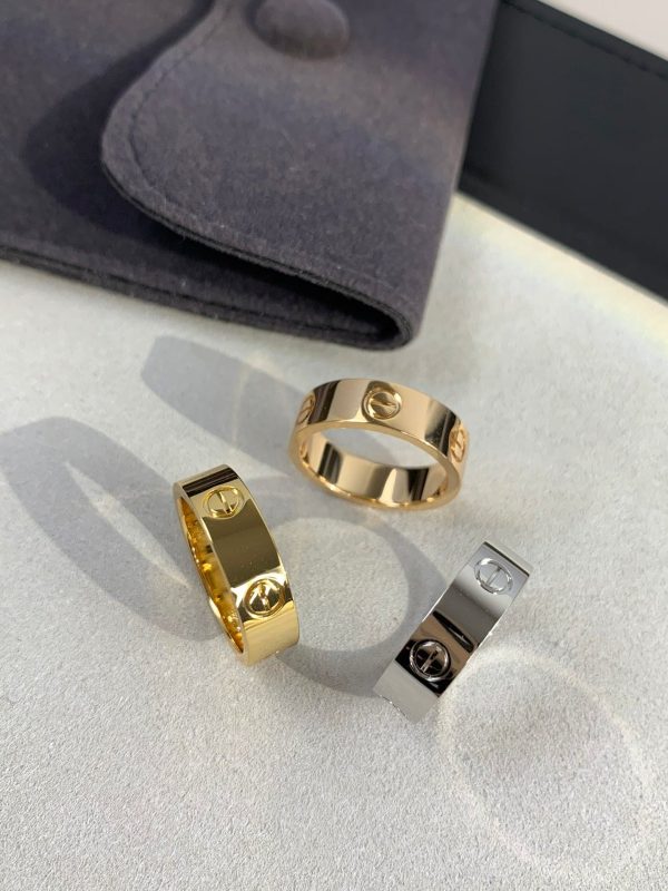 18K Love Wedding 6mm  Ring - 图片 7