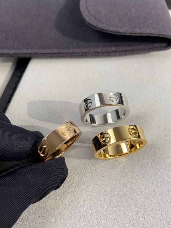 18K Love Wedding 6mm  Ring - 图片 8