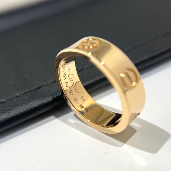 18K Love Wedding 6mm  Ring - 图片 5