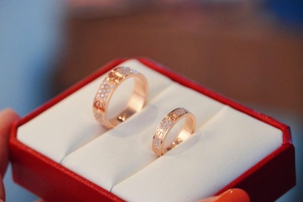 18K Love Diamond-Paved 6.5mm Ring - 图片 5