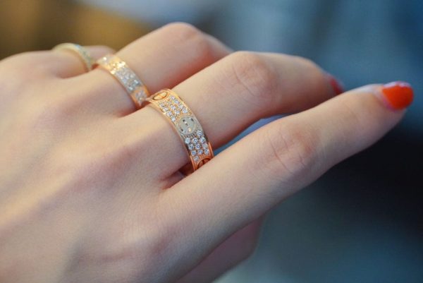 18K Love Diamond-Paved 6.5mm Ring - 图片 3