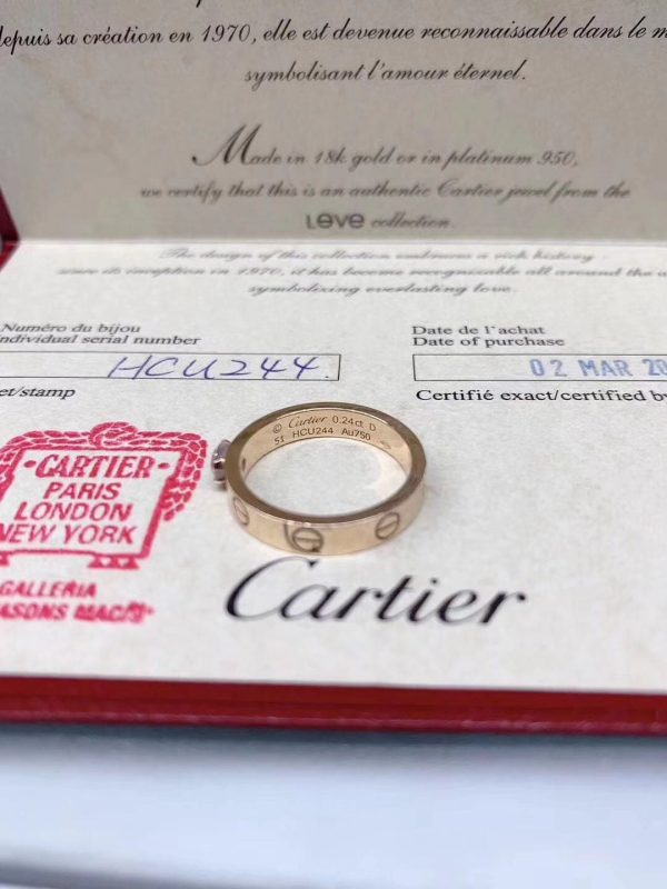 18K Love Solitaire Ring - 图片 6