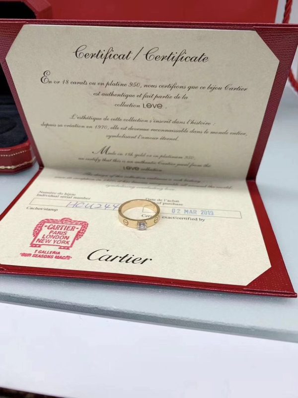 18K Love Solitaire Ring - 图片 8