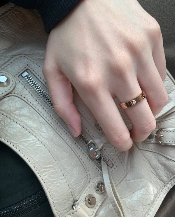 18K Love Wedding One Diamond Ring - 图片 3