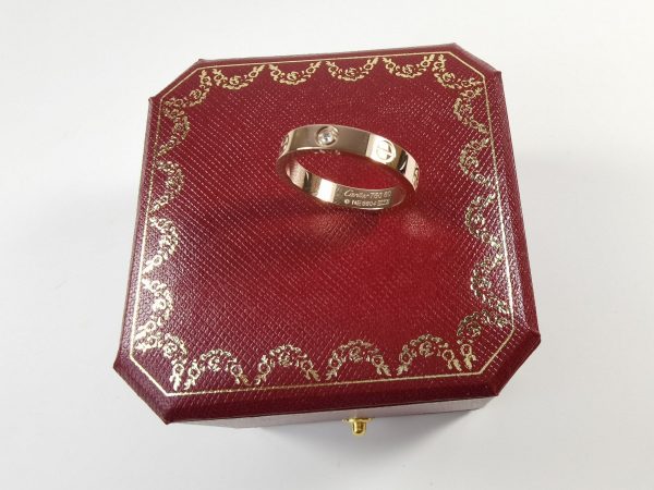 18K Love Wedding One Diamond Ring - 图片 3
