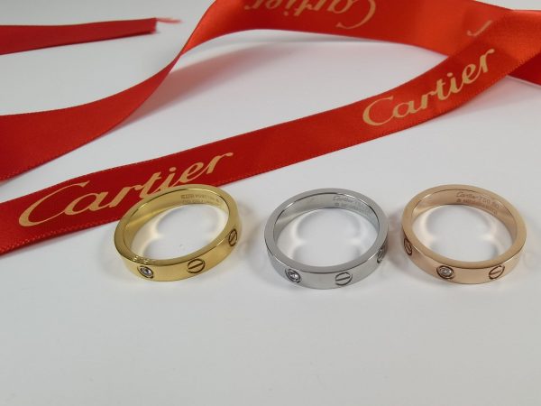 18K Love Wedding One Diamond Ring - 图片 3