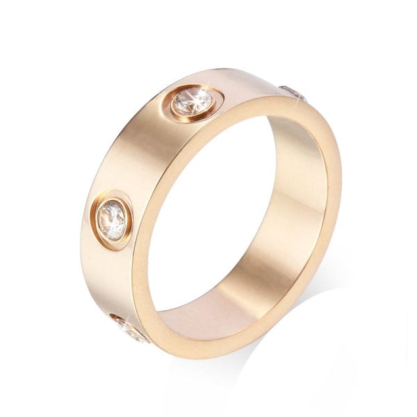 18K Love Wedding Eight Diamonds Ring - 图片 7
