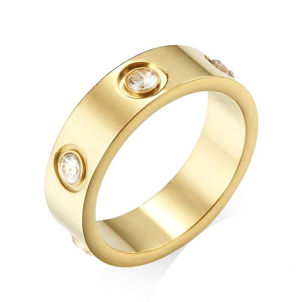 18K Love Wedding Six Diamonds Ring - 图片 9