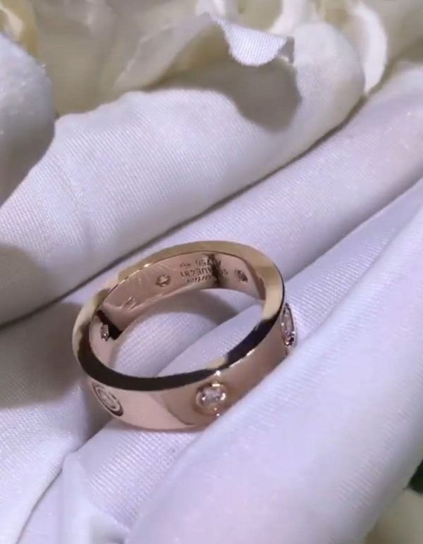 18K Love Wedding Eight Diamonds Ring - 图片 4