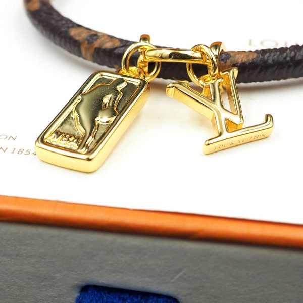 18K Louis NBA Hang It Leather Bracelet - 图片 4
