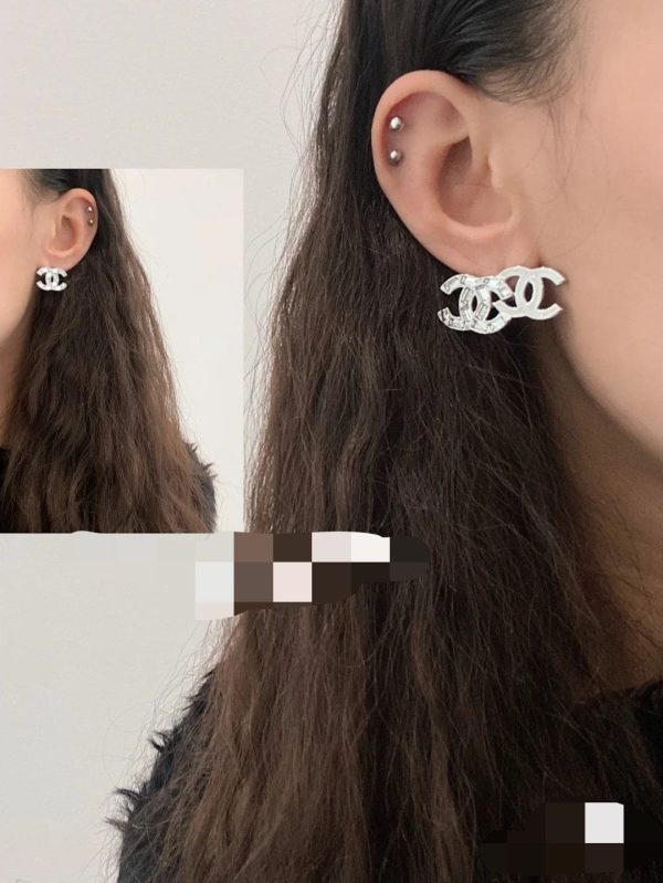 18K CC Crystal Earrings - 图片 3