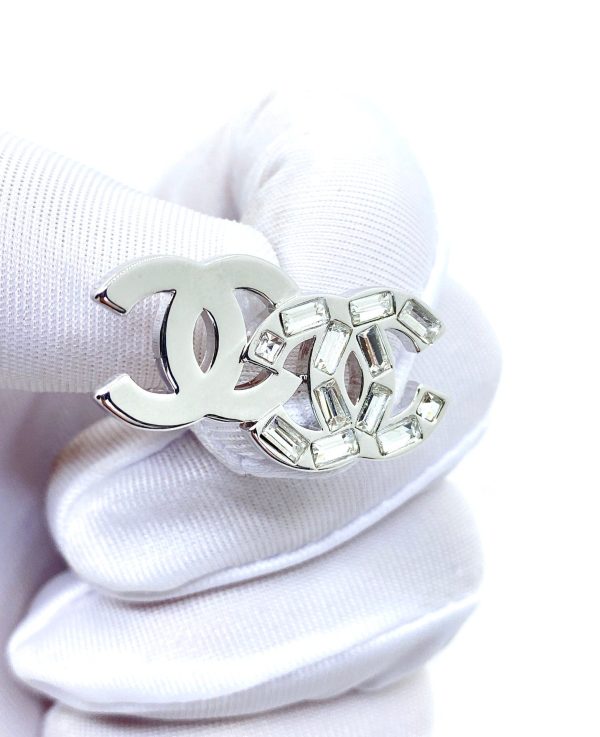 18K CC Crystal Earrings - 图片 4