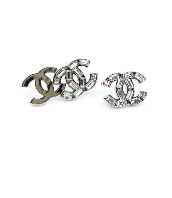 18K CC Crystal Earrings - 图片 5