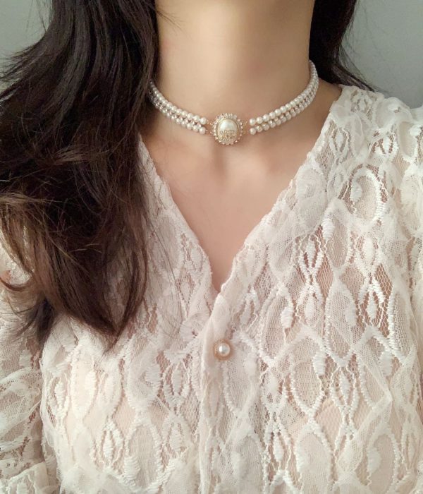 18K CC Pearl Necklace - 图片 2