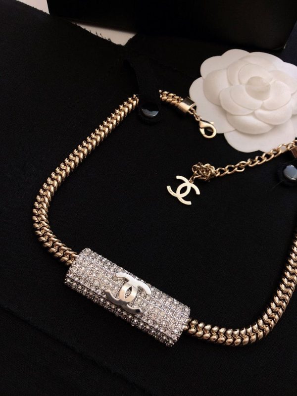 18K CC Diamonds Chain Necklace - Image 5