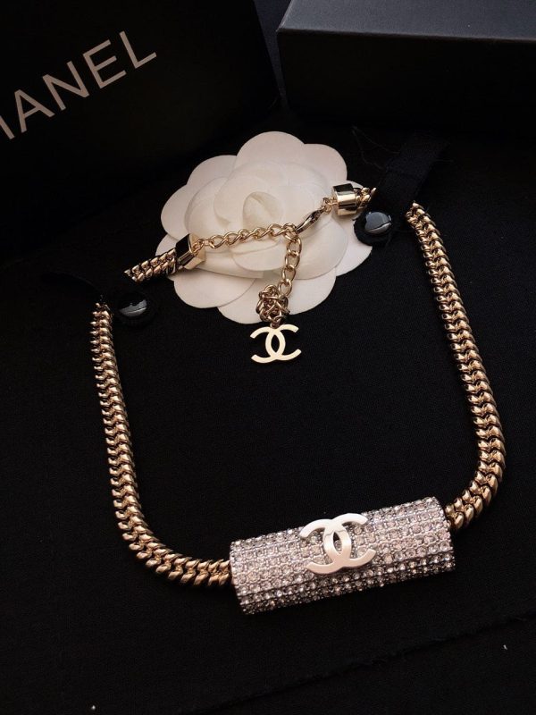 18K CC Diamonds Chain Necklace - Image 8