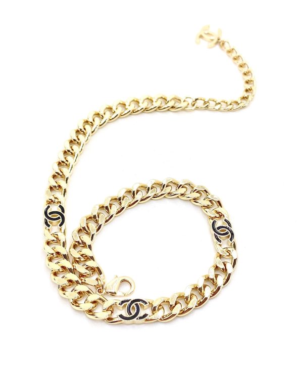 18K Black CC Chain Necklace - Image 5