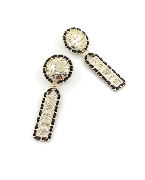 18K CC Leather Earrings - 图片 5