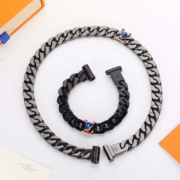 18K Louis Rainbow Chain Link Necklace - 图片 4