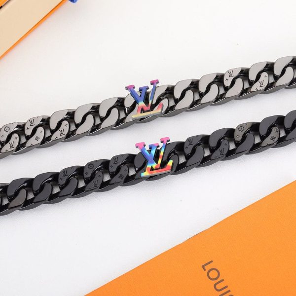 18K Louis Rainbow Chain Link Necklace - 图片 5