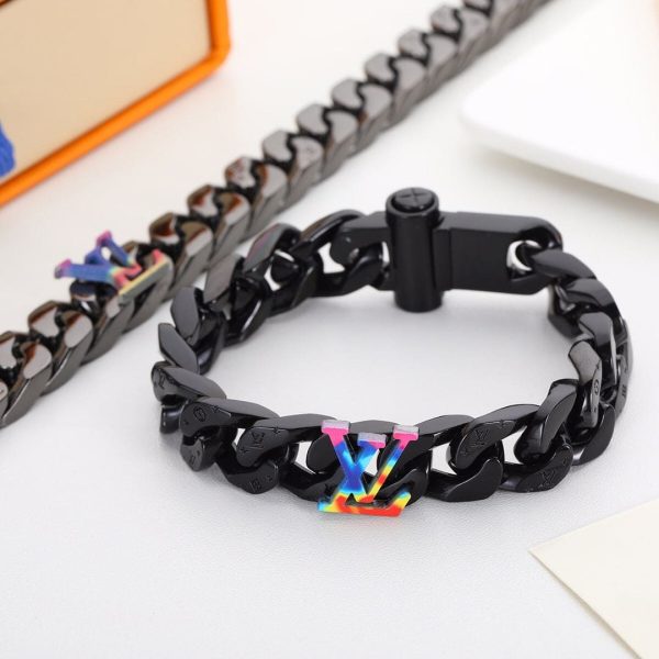 18K Louis Rainbow Chain Link Bracelet - 图片 5