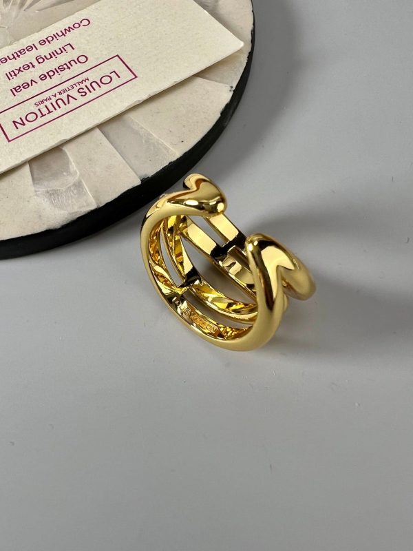 18K Louis Volt Upside Down Diamonds Ring - 图片 8