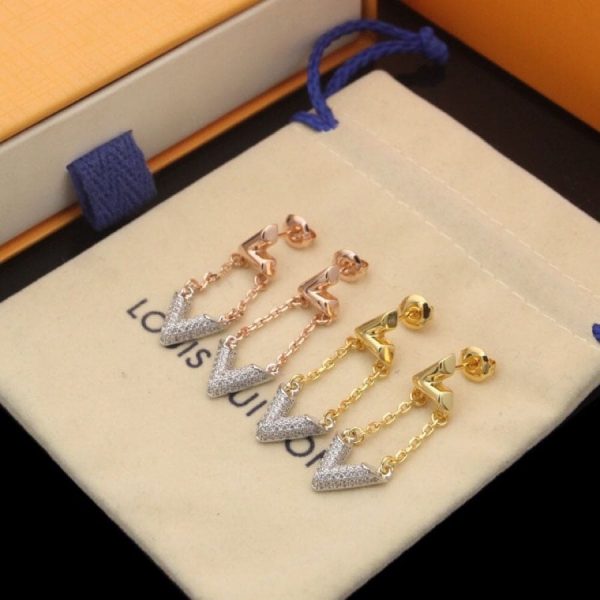 18k Louis Volt Upside Down Earrings - 图片 4