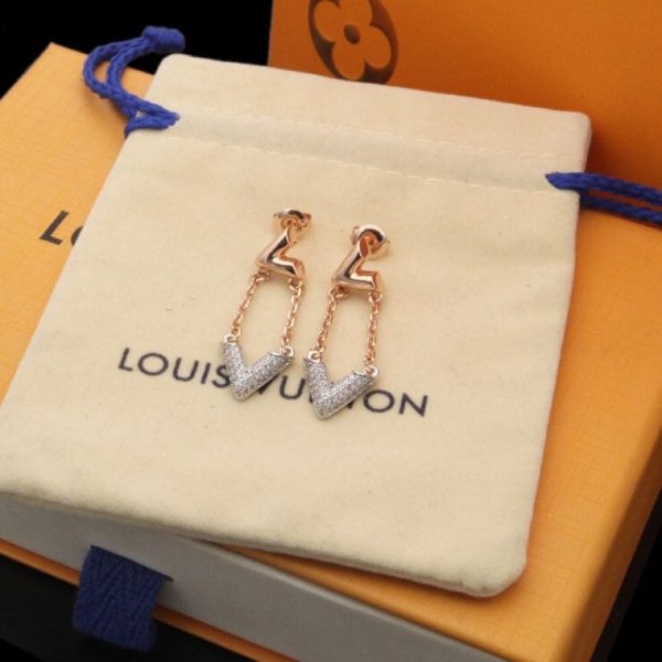18k Louis Volt Upside Down Earrings - 图片 6