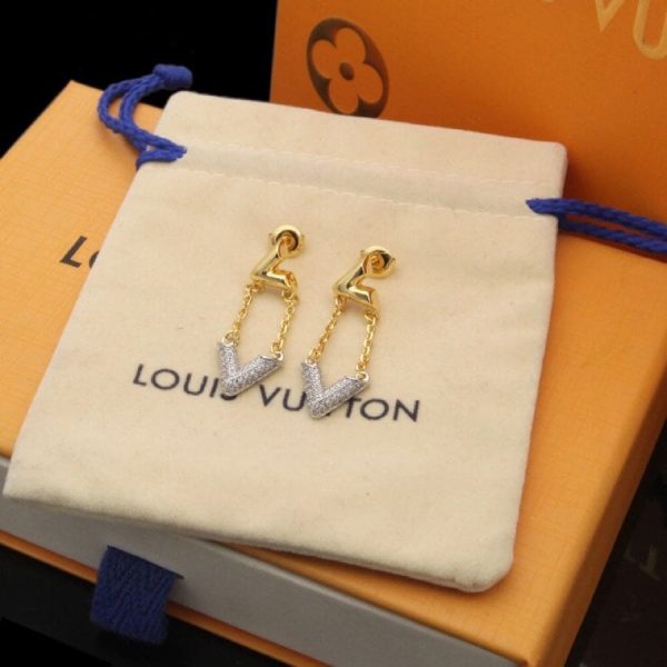 18k Louis Volt Upside Down Earrings - 图片 7