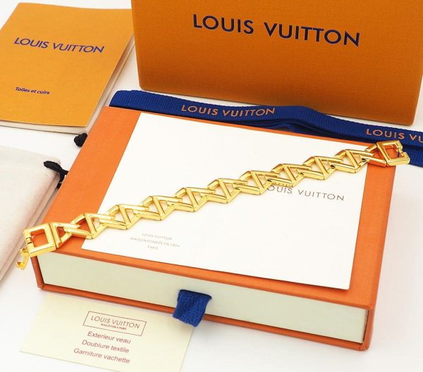 18K Louis Volt Curb Chain Large Bracelet - 图片 7