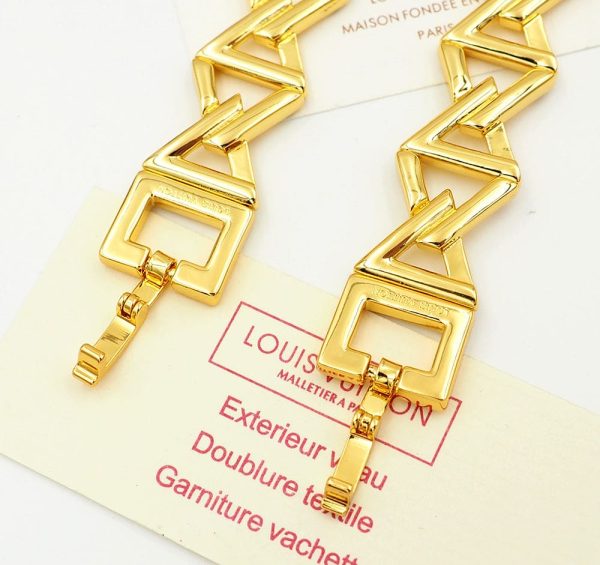 18K Louis Volt Curb Chain Large Bracelet - 图片 10