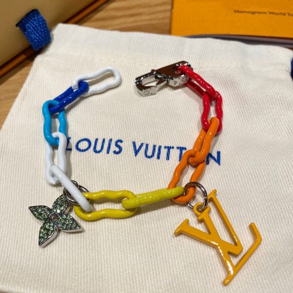18K Louis Rainbow Ceramic Chain Bracelet - 图片 3