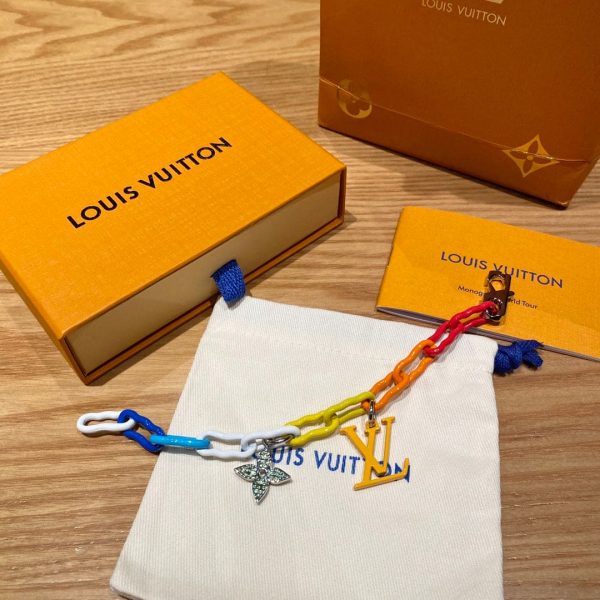 18K Louis Rainbow Ceramic Chain Bracelet - 图片 5