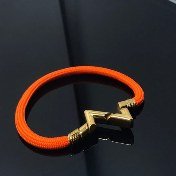 18K Louis Volt Upside Down Play Red Bracelet - 图片 4