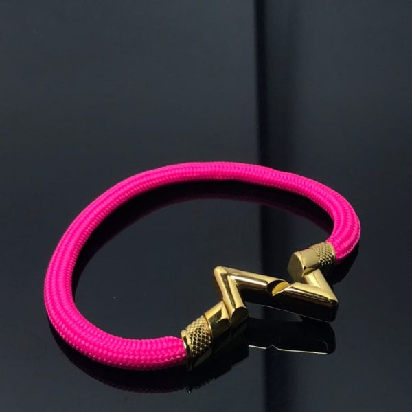 18K Louis Volt Upside Down Play Pink Bracelet - 图片 3