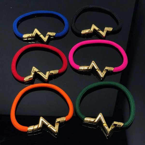 18K Louis Volt Upside Down Play Red Bracelet - 图片 7