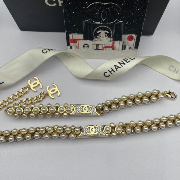 18K CC Pearls Chain Bracelet - Image 2