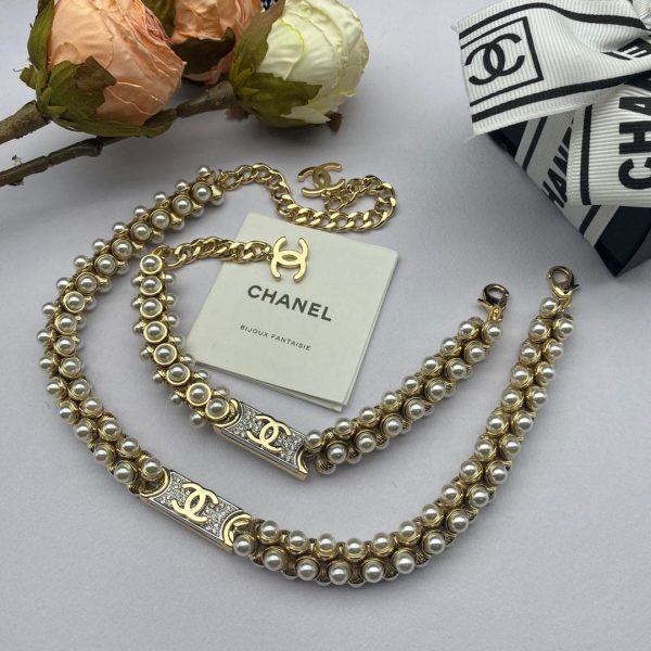 18K CC Pearls Chain Bracelet - Image 3